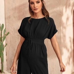 Black maternity jumpsuit